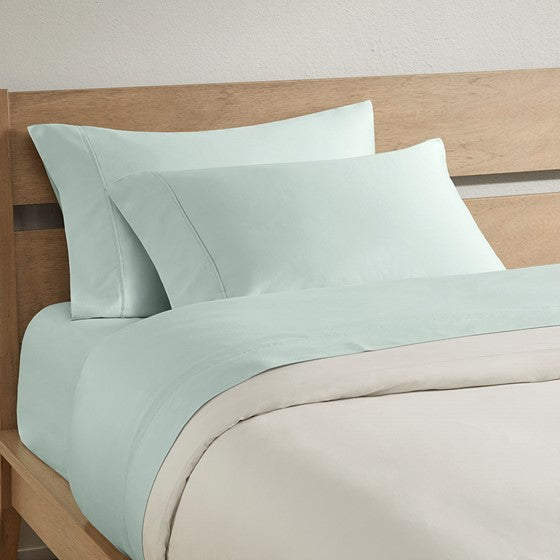 Olliix.com Pillowcases & Shams - 300TC 2PK BCI Cotton Pillowcase Seafoam King