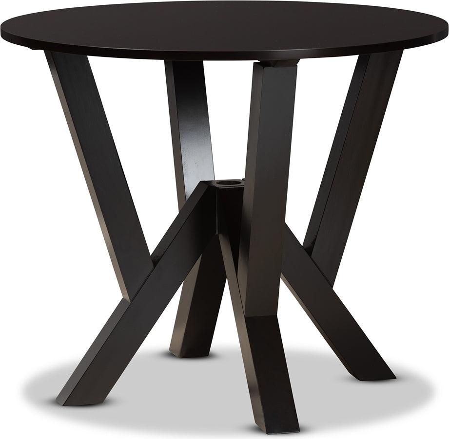 Wholesale Interiors Dining Tables - Irene Round Dining Table Dark Brown