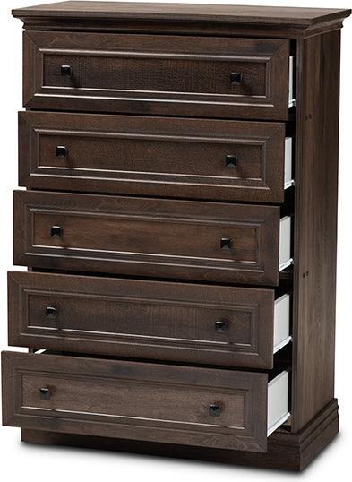 Wholesale Interiors Chest of Drawers - Nolan 31.5" Chest Of Drawers Brown & Black