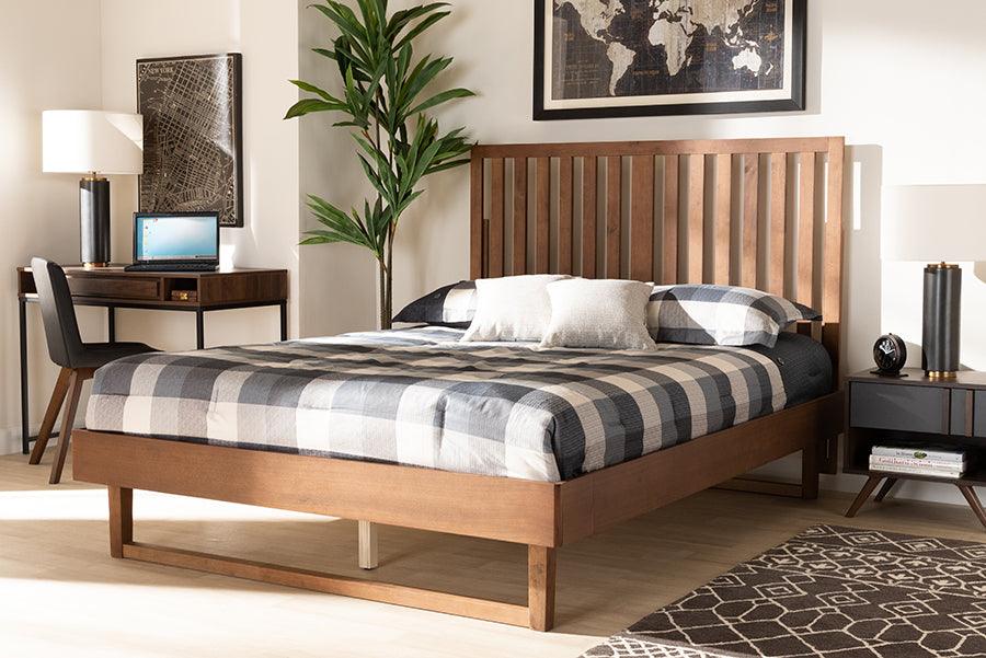 Wholesale Interiors Beds - Marin Queen Bed Walnut Brown
