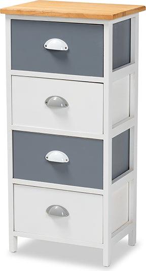Wholesale Interiors Bedroom Organization - Calandra Modern and Contemporary Brown and Multi-Colored Wood 4-Drawer Storage Unit
