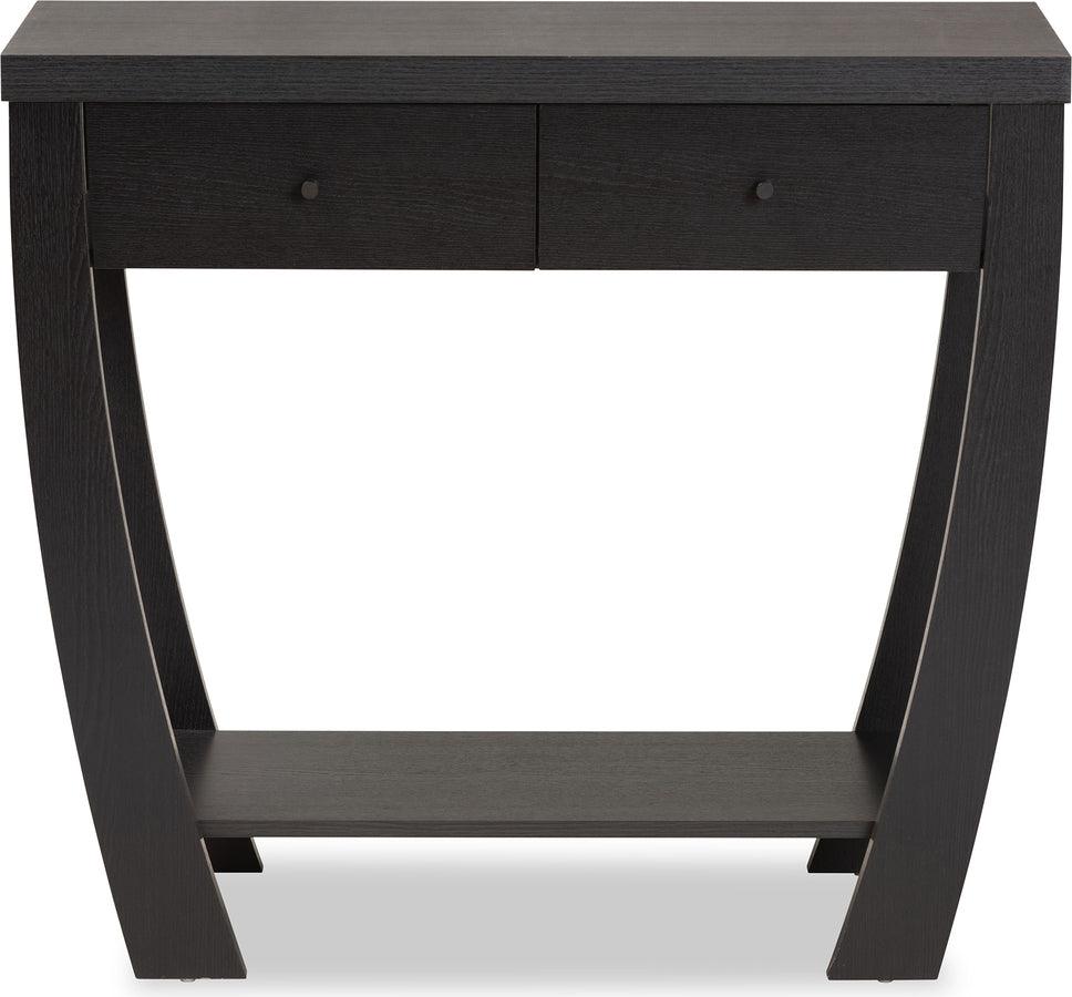 Wholesale Interiors Consoles - Capote Modern and Contemporary Espresso Brown Finished Wood 2-Drawer Console Table