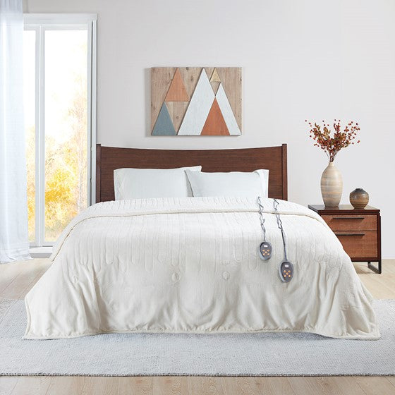 Olliix.com Heated Blankets - Blanket Ivory Queen