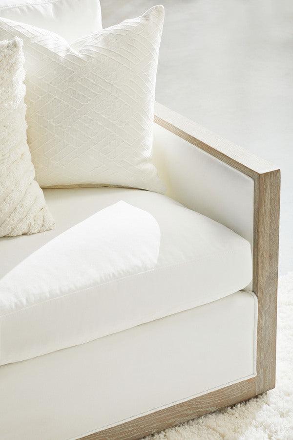 Essentials For Living Sofas & Couches - Manhattan 85" Wood Trim Sofa LiveSmart Peyton-Pearl, Natural Gray Oak