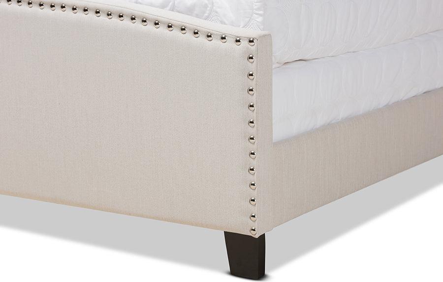 Wholesale Interiors Beds - Morgan Queen Bed Beige & Black