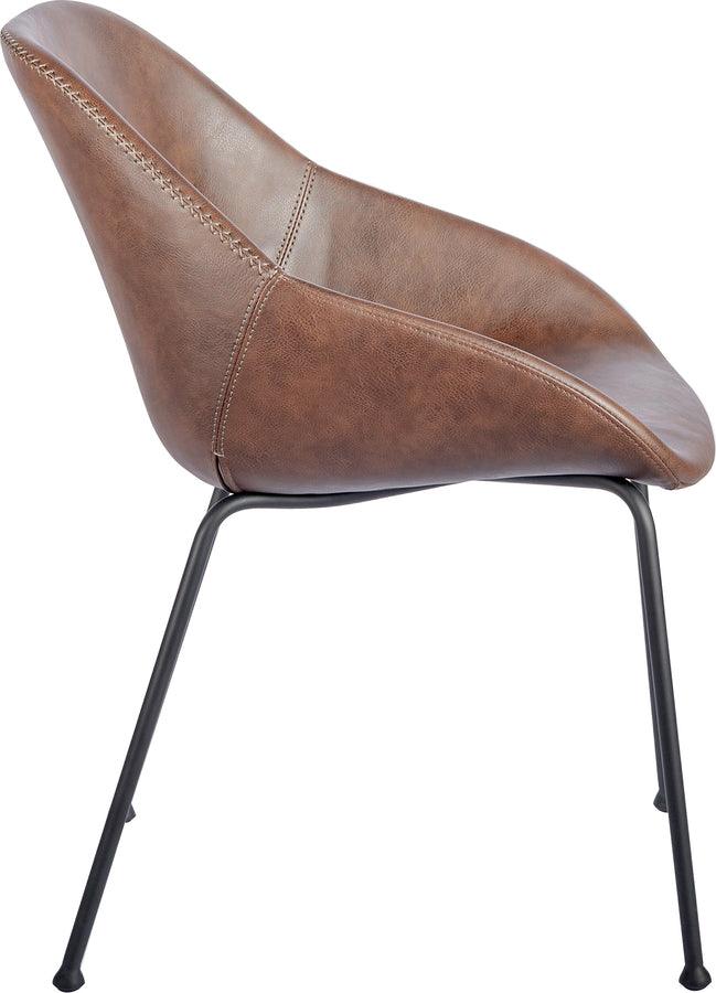 Euro Style Dining Chairs - Corinna Side Chair in Vintage Brown - Set of 2