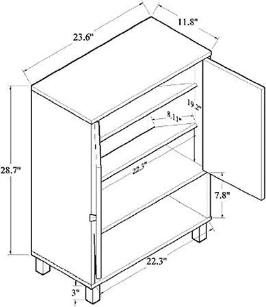 Wholesale Interiors Shoe Storage - Rossin Oak Brown Finished Wood 2-Door Entryway Shoe Storage Cabinet with Bottom Shelf