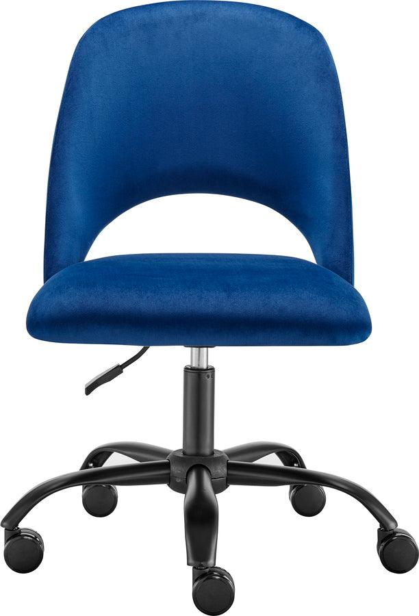 Euro Style Task Chairs - Alby Office Chair in Blue with Black Base
