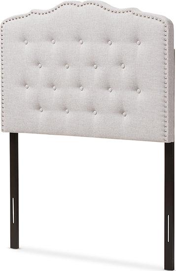 Wholesale Interiors Headboards - Lucy Modern and Contemporary Greyish Beige Fabric Twin Size Headboard