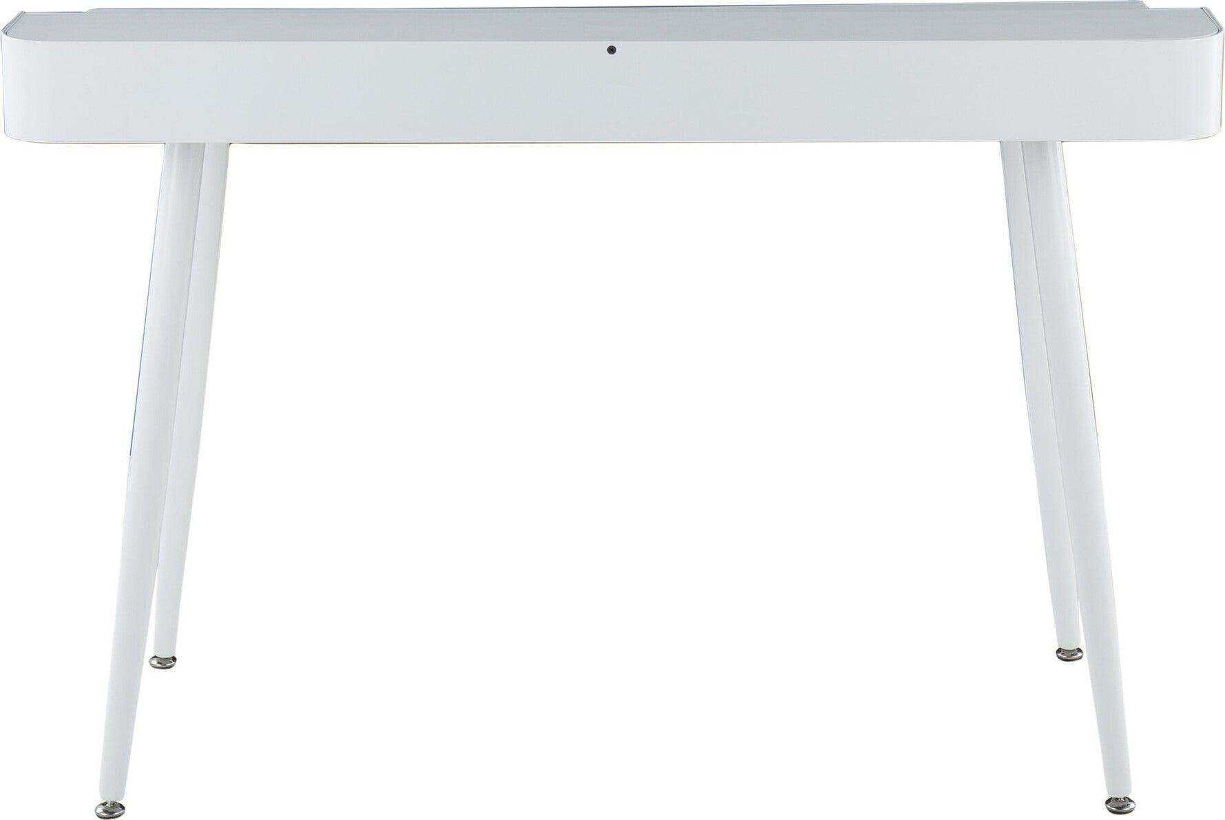 Lumisource Desks - Harvey Desk White & Natural