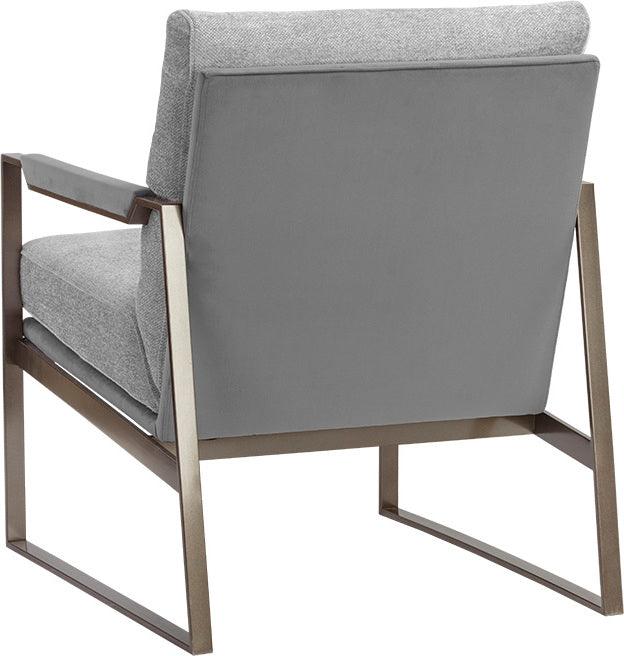 SUNPAN Accent Chairs - David Lounge Chair - San Remo Winter Cloud / Antonio Charcoal Gray