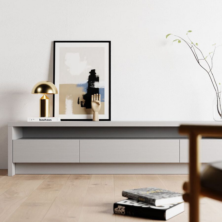 Manhattan Comfort TV & Media Units - Sylvan 85.43 TV Stand in White Matte