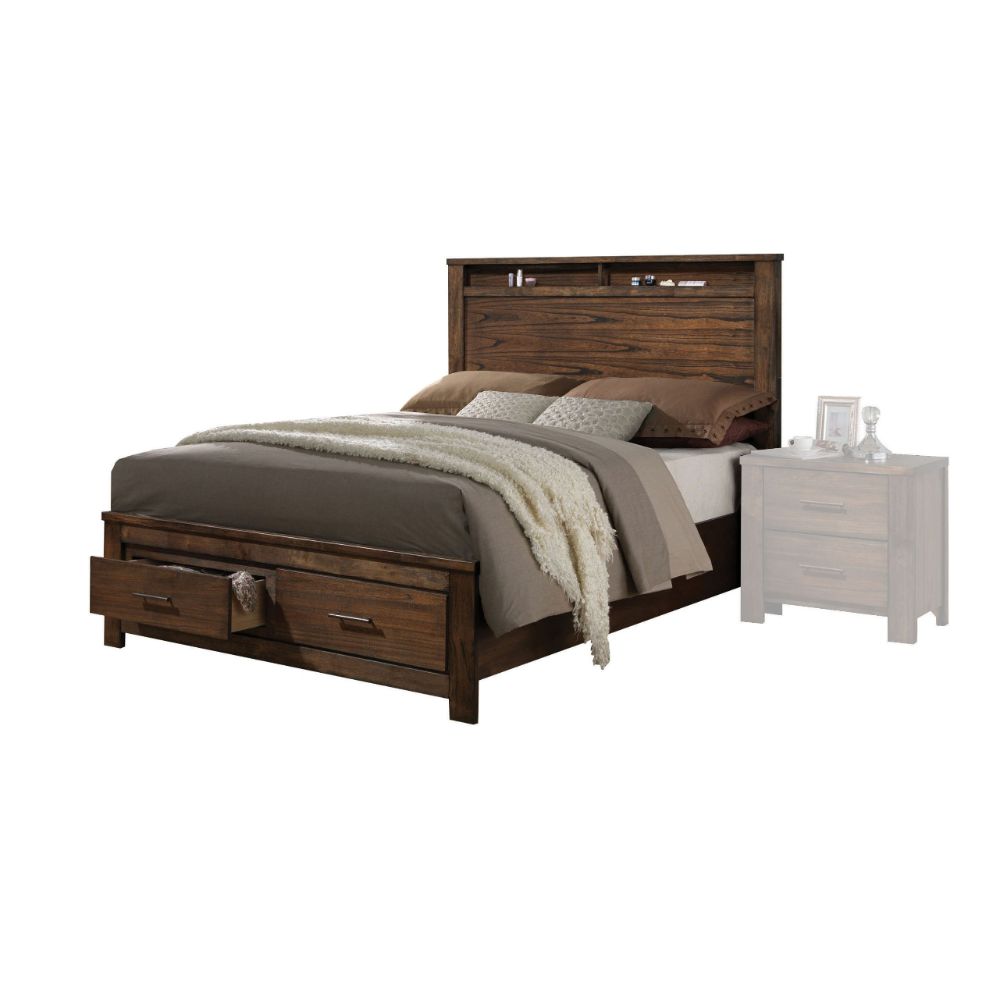 Queen Bed in Oak