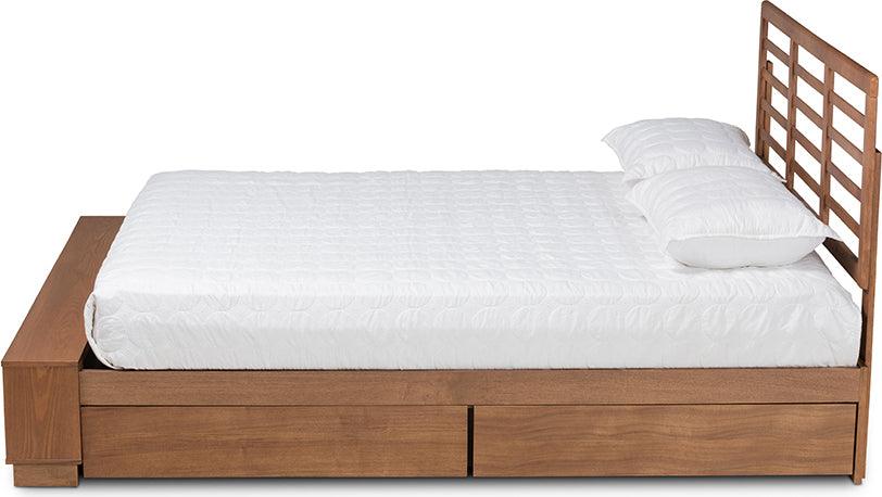 Wholesale Interiors Beds - Milana King Storage Bed Ash Walnut