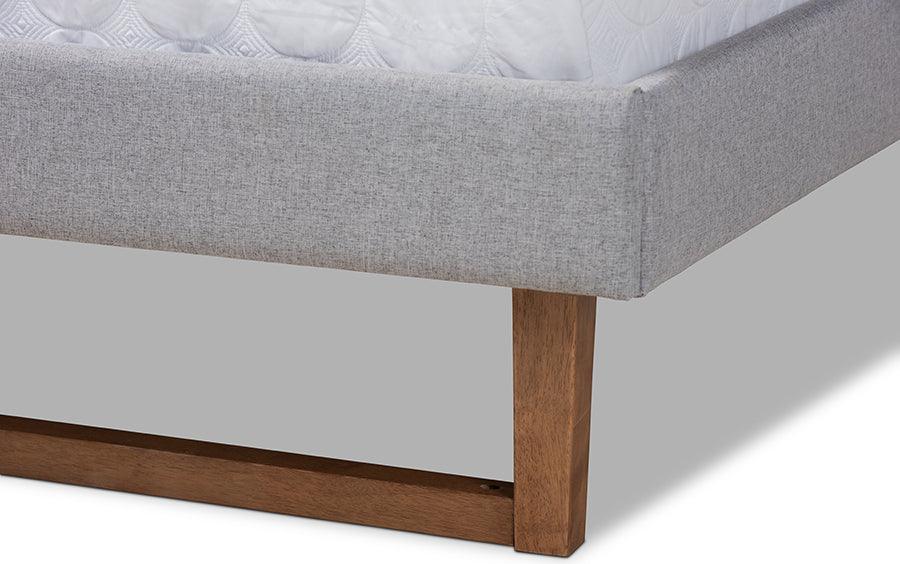 Wholesale Interiors Beds - Sofia King Bed Light Gray & Walnut