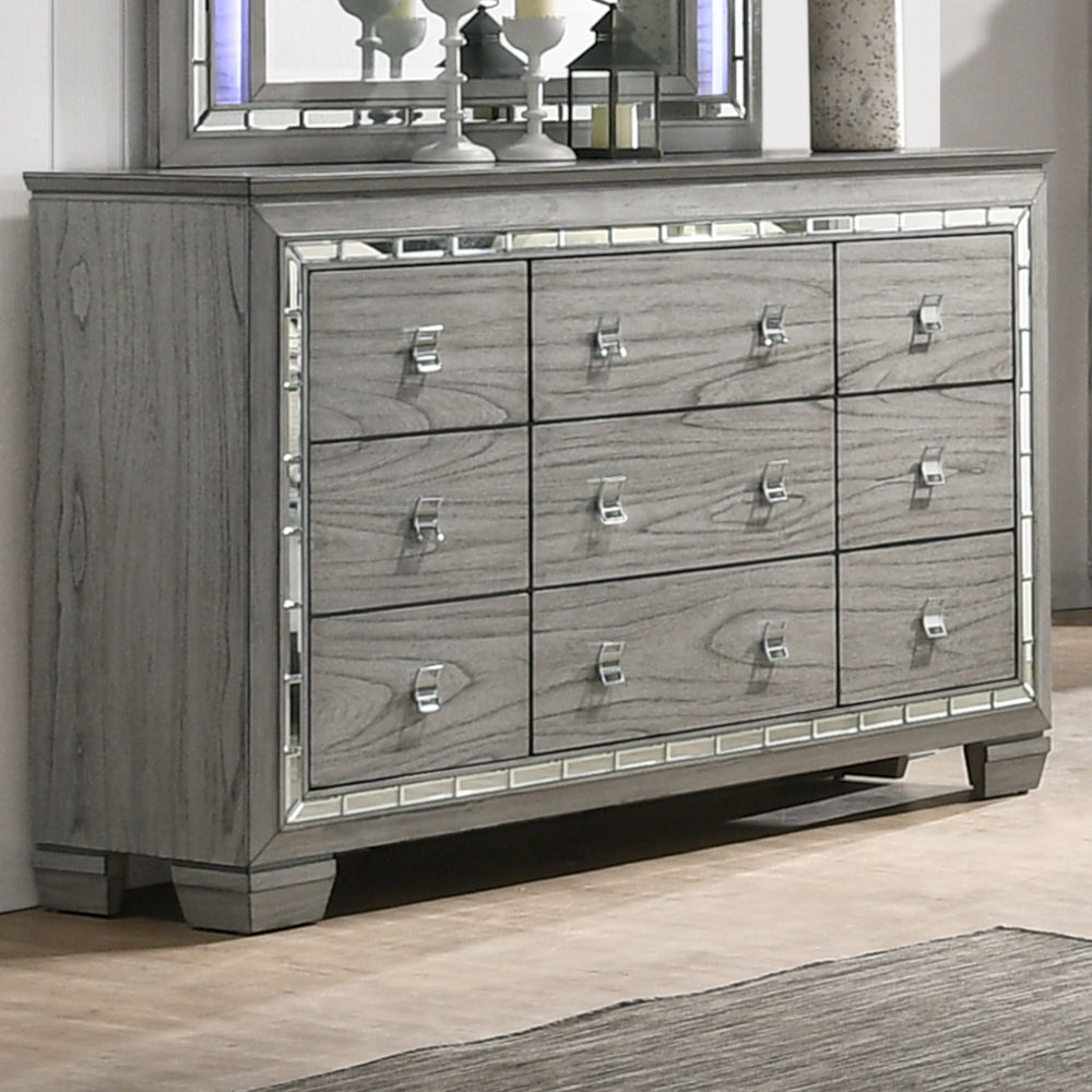 ACME Furniture Dressers - ACME Antares Dresser, Light Gray Oak