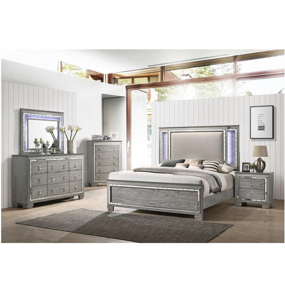 ACME Furniture Dressers - ACME Antares Dresser, Light Gray Oak