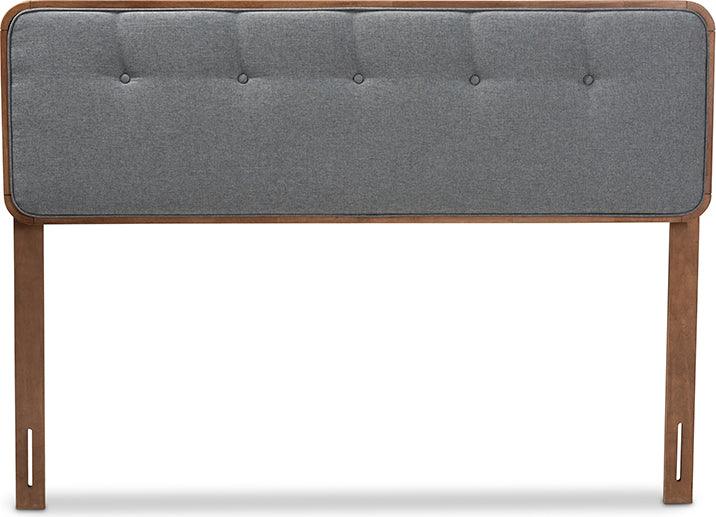 Wholesale Interiors Headboards - Palina Full Headboard Dark Gray & Walnut