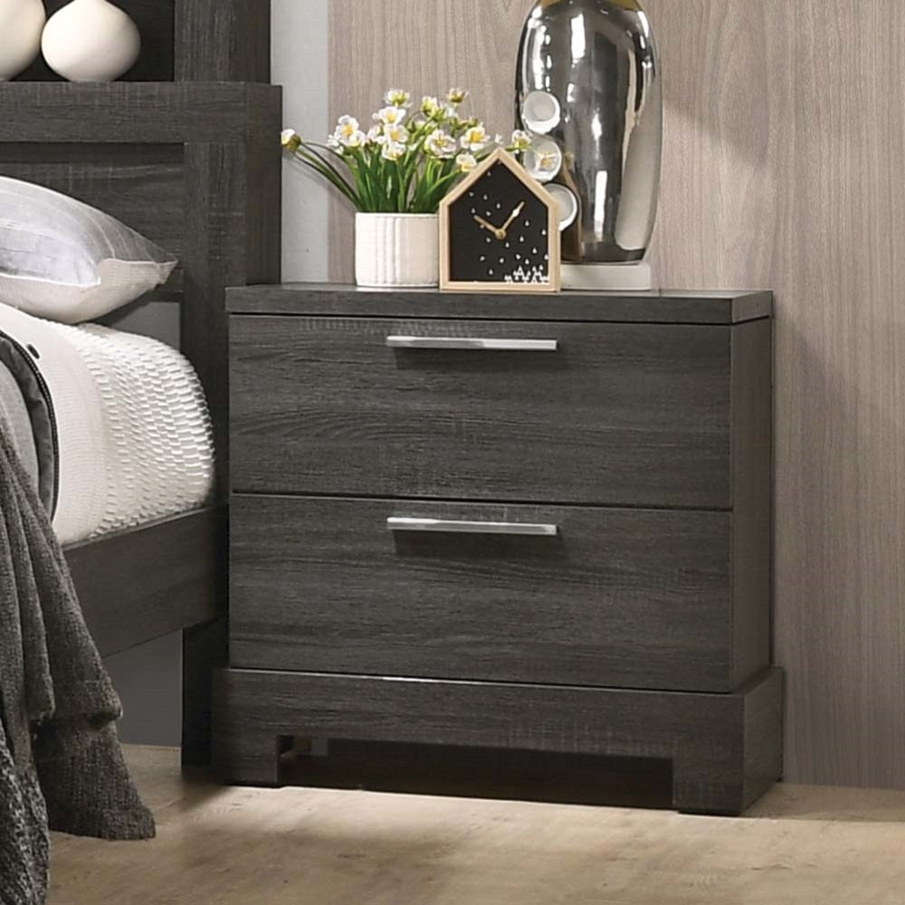 ACME Nightstands & Side Tables - ACME Lantha Nightstand, Gray Oak