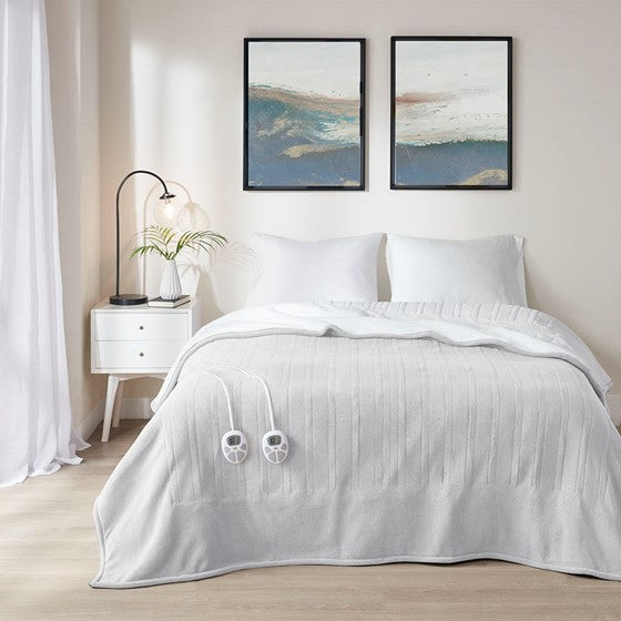 Olliix.com Heated Blankets - Heated Blanket Light Grey