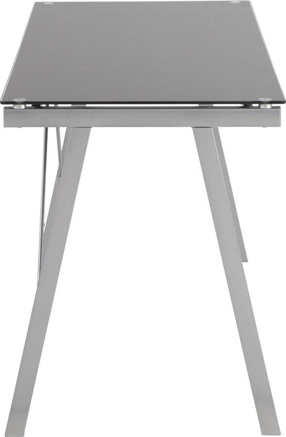 Lumisource Desks - Exponent Contemporary Desk in Black and Silver