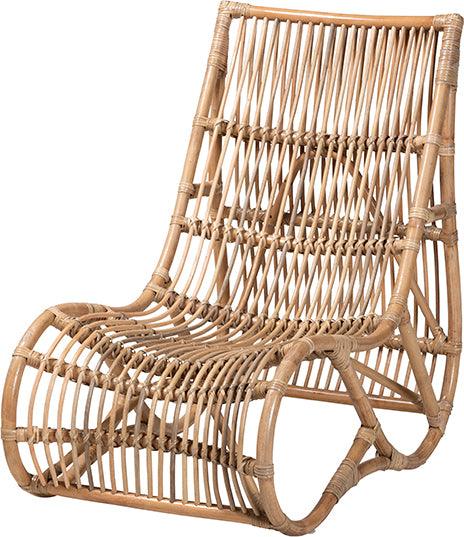 Wholesale Interiors Accent Chairs - Genera Modern Bohemian Natural Rattan Lounge Chair