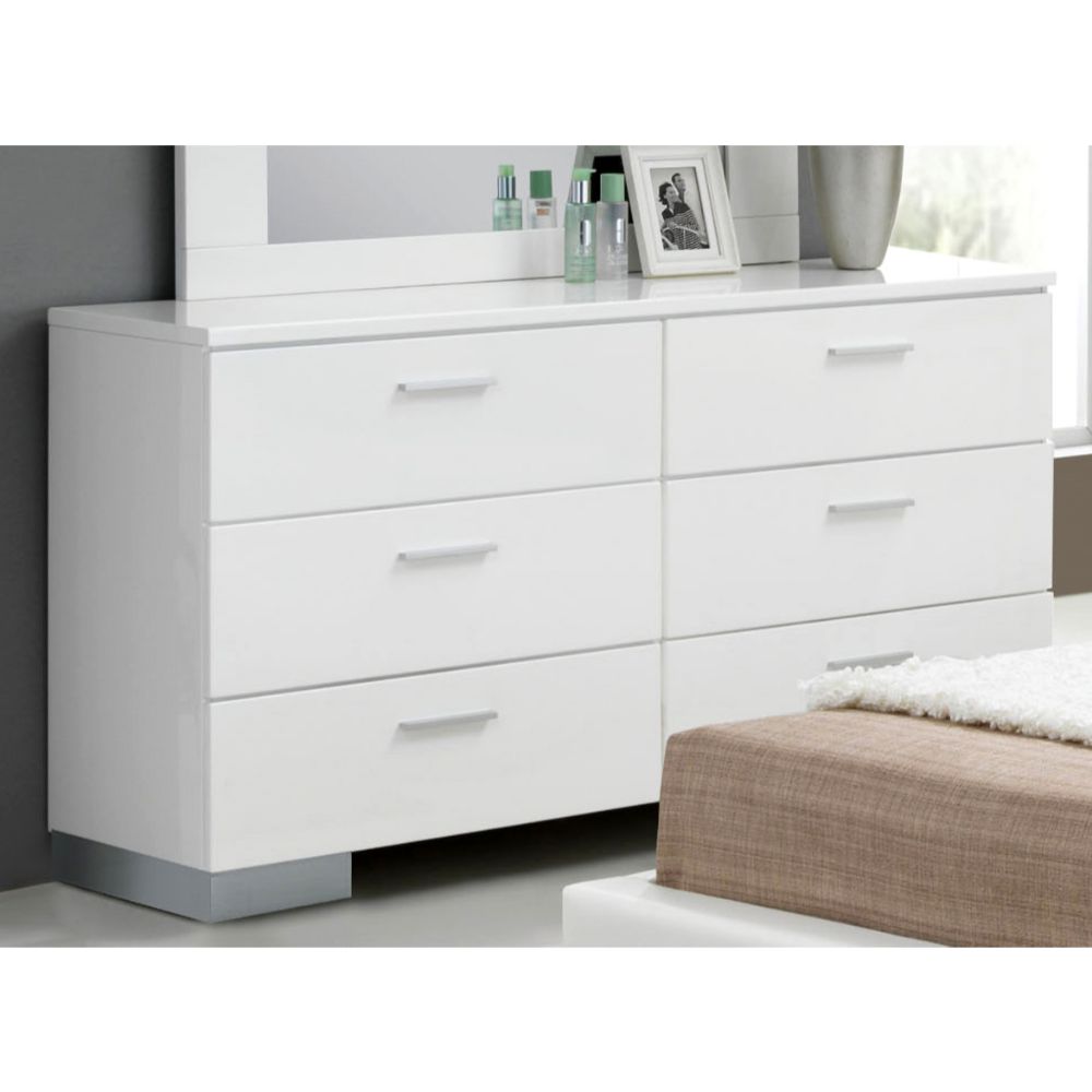 ACME Furniture Dressers - Dresser, White & Chrome Leg
