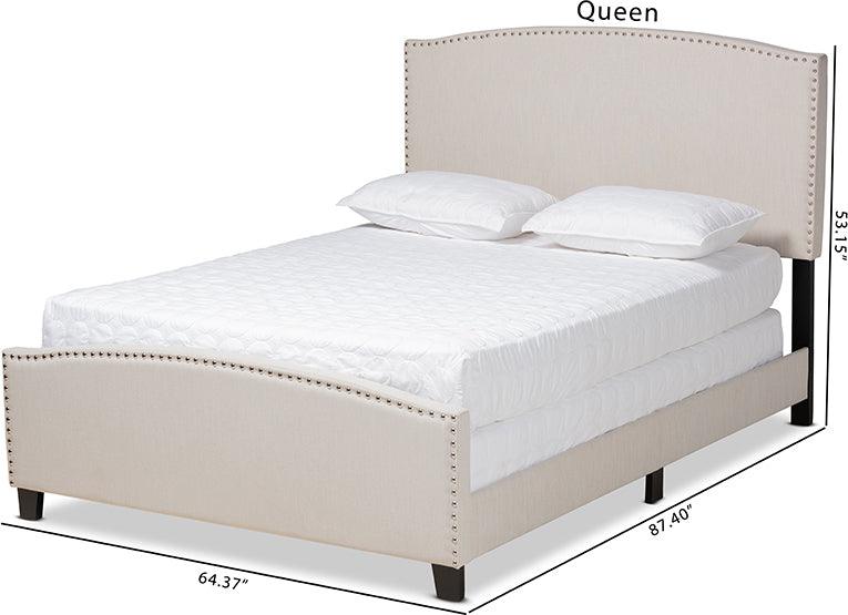 Wholesale Interiors Beds - Morgan Queen Bed Beige & Black