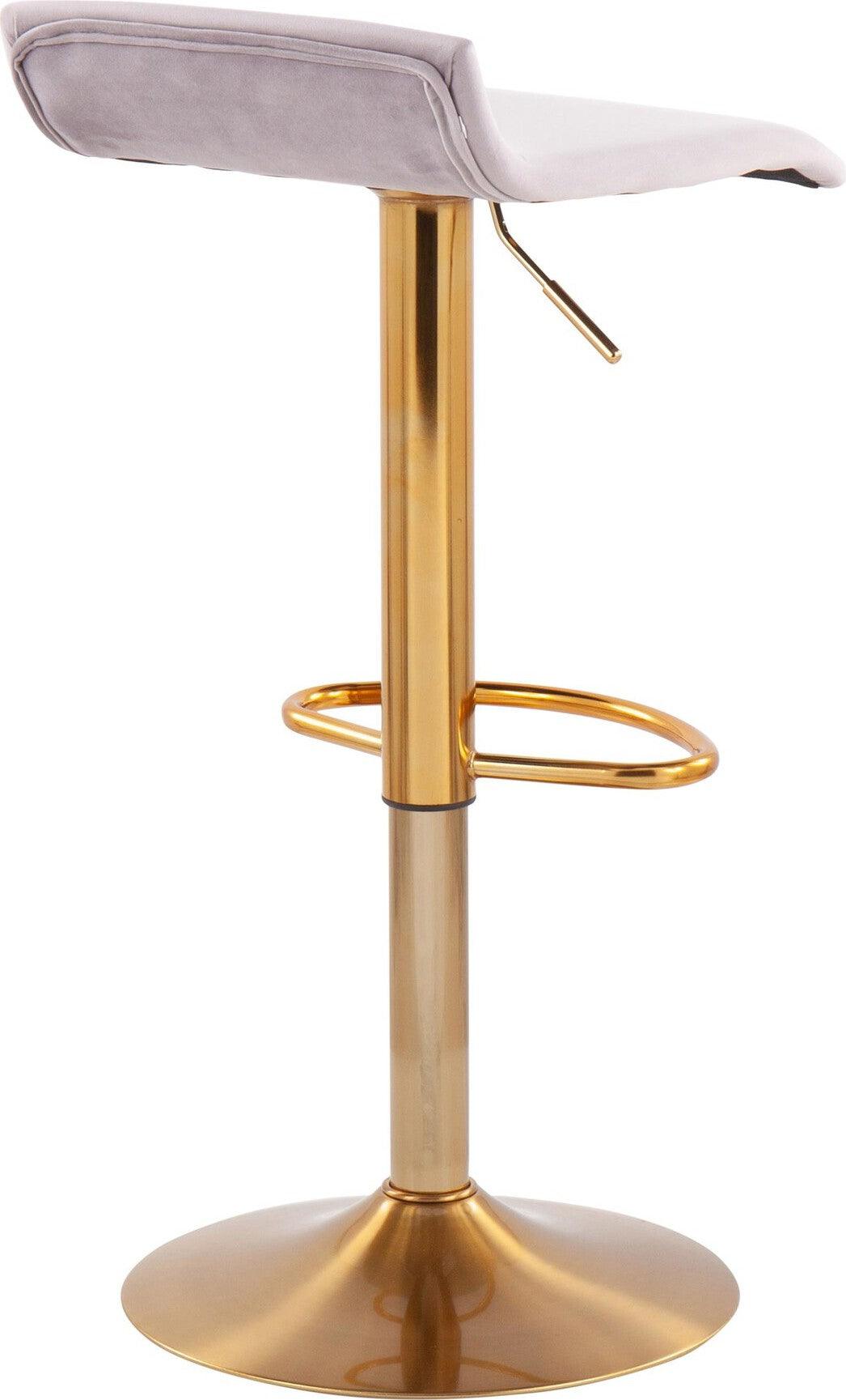 Lumisource Barstools - Ale Barstool Gold & Silver (Set of 2)