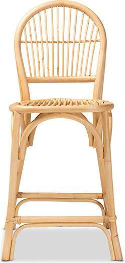 Wholesale Interiors Barstools - Wina Modern Bohemian Natural Brown Rattan Counter Stool