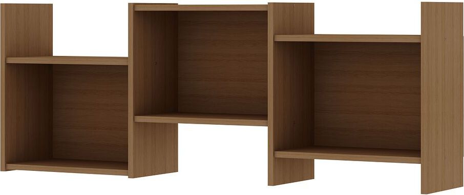 Manhattan Comfort Bookcases & Display Units - Hampton Zig-Zag Wall Décor Shelves in Maple Cream