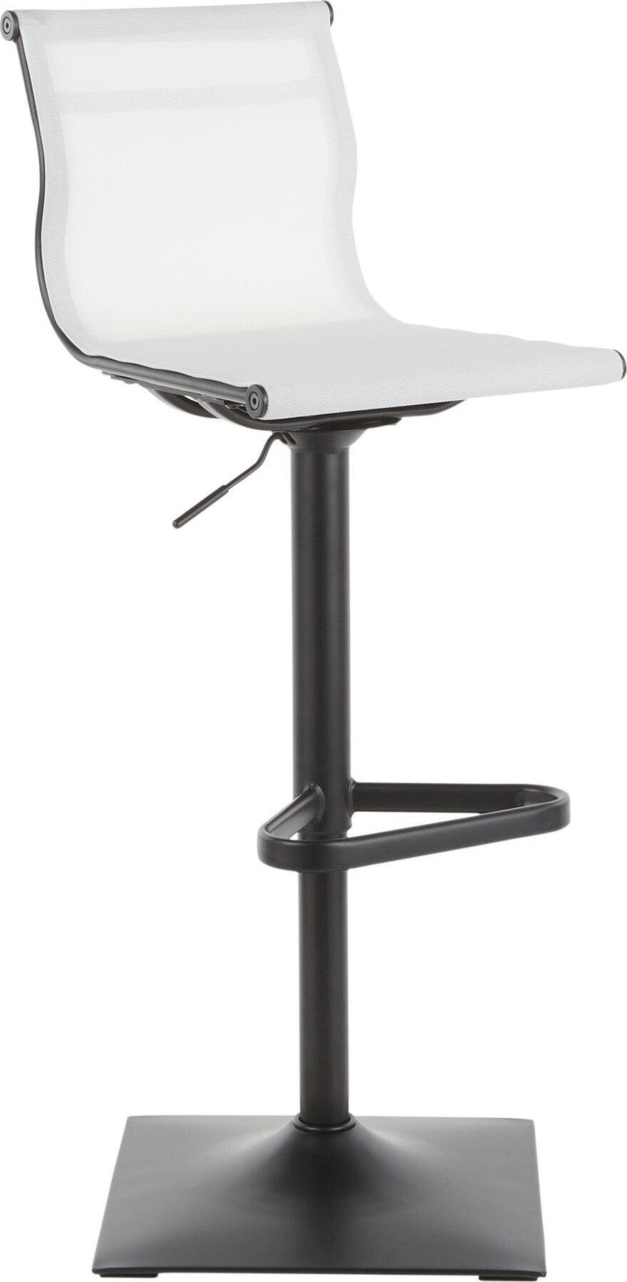 Lumisource Barstools - Mirage Barstool Black & White Mesh