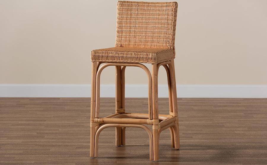 Wholesale Interiors Barstools - Athena Natural Finished Rattan Counter Stool