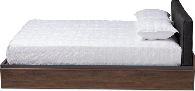 Wholesale Interiors Beds - Rikke Queen Size Platform Storage Bed Gray