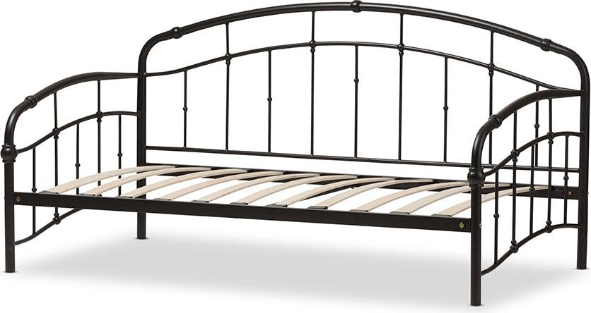Wholesale Interiors Daybeds - Olsen Vintage Industrial Black Finished Metal Daybed