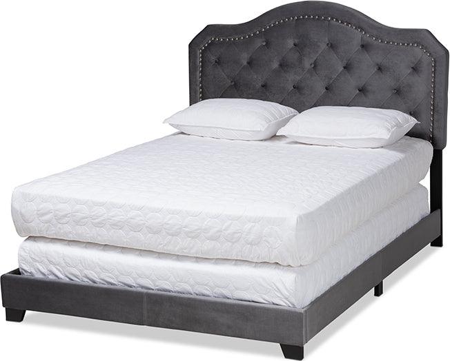 Wholesale Interiors Beds - Samantha Queen Bed Gray & Black
