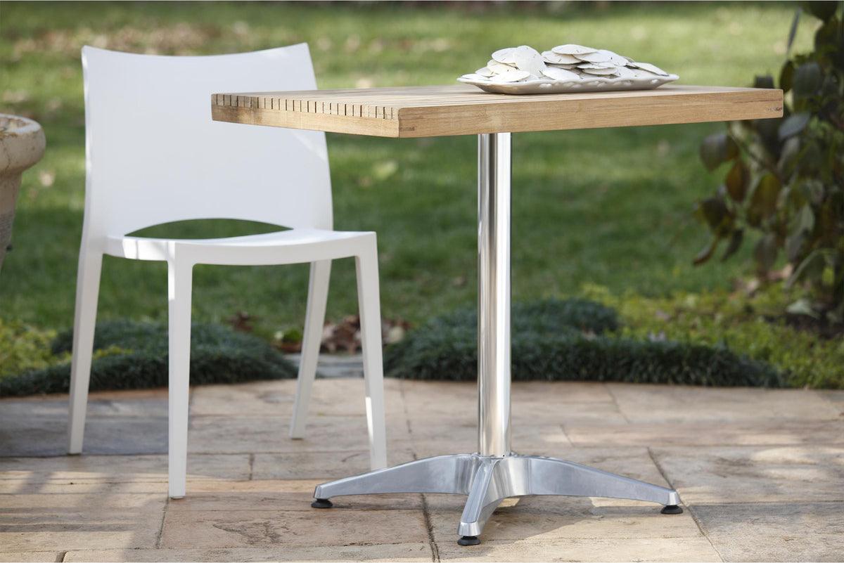Euro Style Dining Chairs - Leslie Stacking Side Chair in White - Set of 2