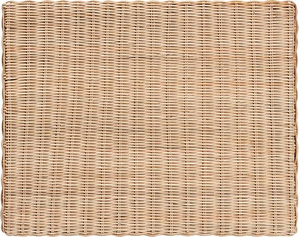Wholesale Interiors Benches - Farica Modern Bohemian Natural Rattan And Mahogany Accent Bench