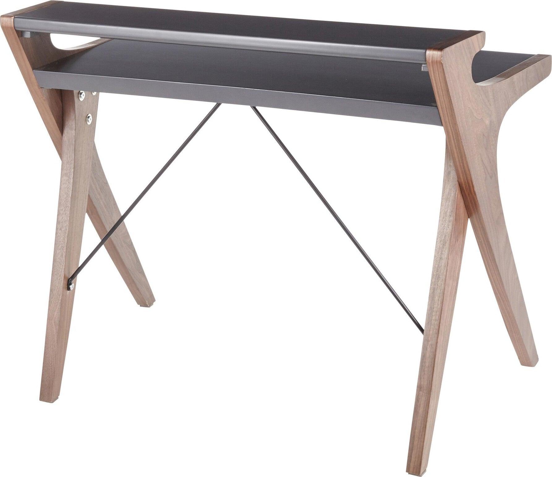 Lumisource Desks - Archer Desk Walnut & Gray