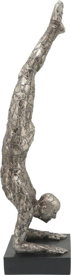 Sagebrook Home Decorative Objects - Resin, 33"H Sirsasana, Gunmetal