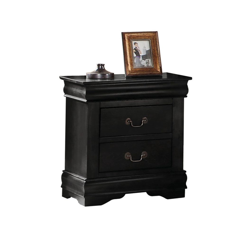 ACME Nightstands & Side Tables - ACME Louis Philippe Nightstand, Black
