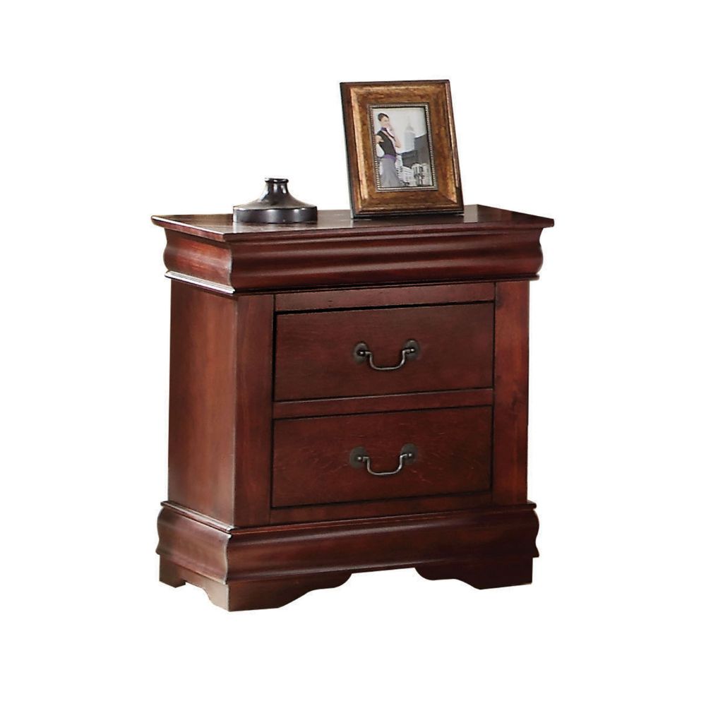 ACME Nightstands & Side Tables - ACME Louis Philippe Nightstand, Cherry