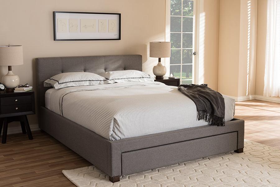 Wholesale Interiors Beds - Brandy King Bed with Storage Gray