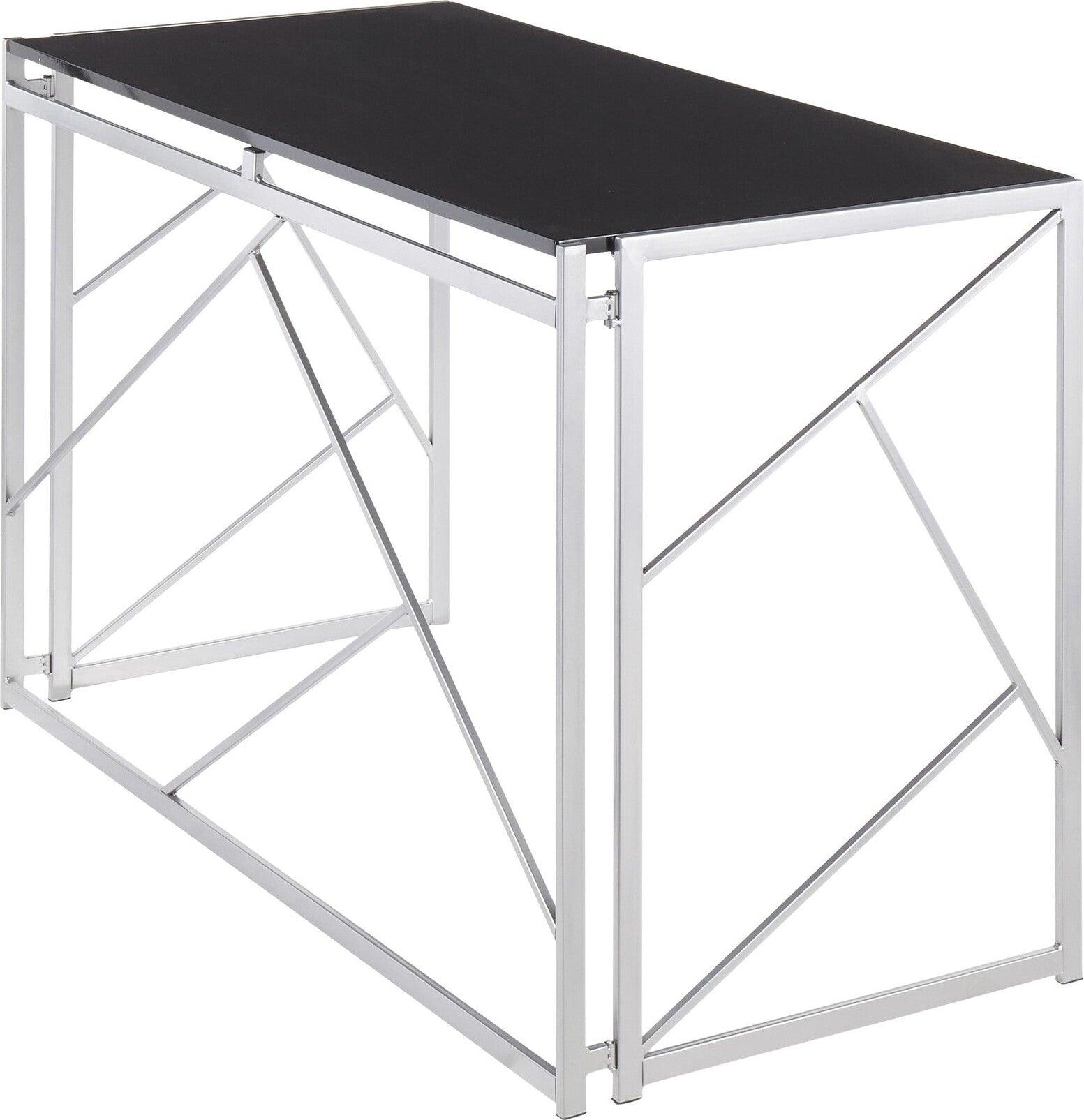 Lumisource Desks - Folia Desk Silver & Black