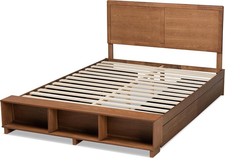 Wholesale Interiors Beds - Tamsin Queen Storage Bed Ash Walnut