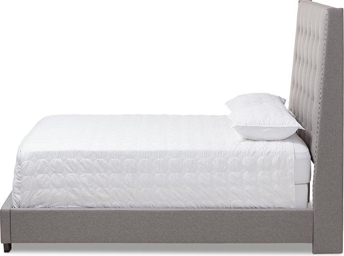 Wholesale Interiors Beds - Georgette Queen Bed Light Gray