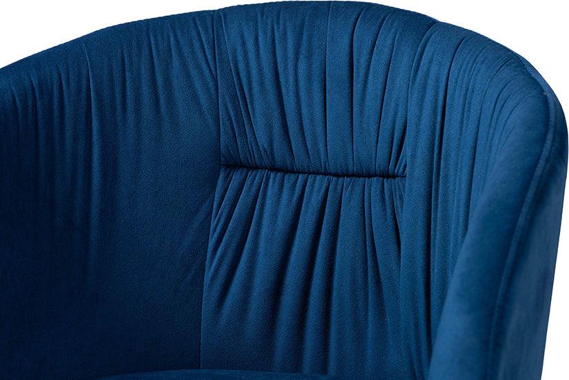 Wholesale Interiors Dining Chairs - Ballard Glamour Dining Chair Navy Blue & Gold