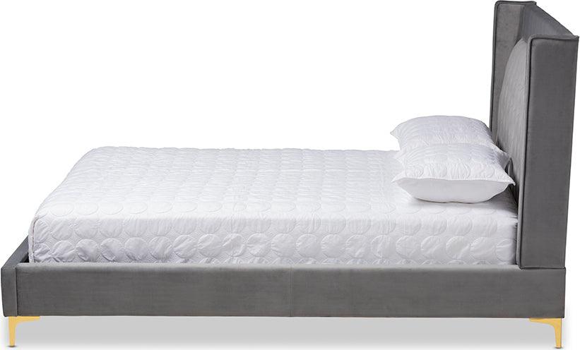 Wholesale Interiors Beds - Valery Queen Bed Gray