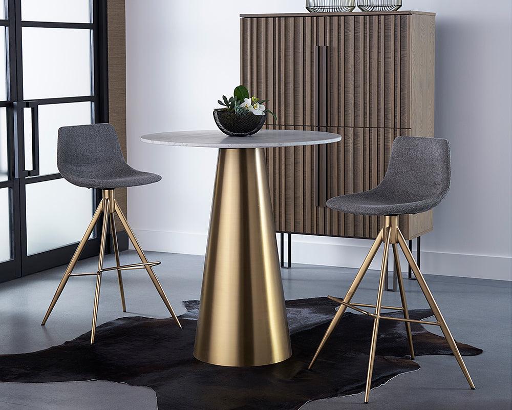 SUNPAN Barstools - Andres Swivel Barstool - Belfast Koala Grey