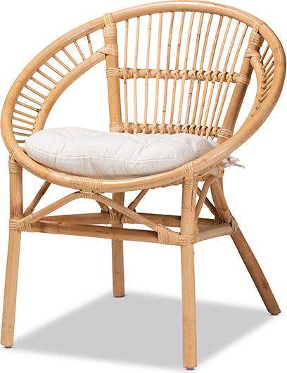 Wholesale Interiors Dining Chairs - Adrina Modern Bohemian Natural Brown Rattan Dining Chair